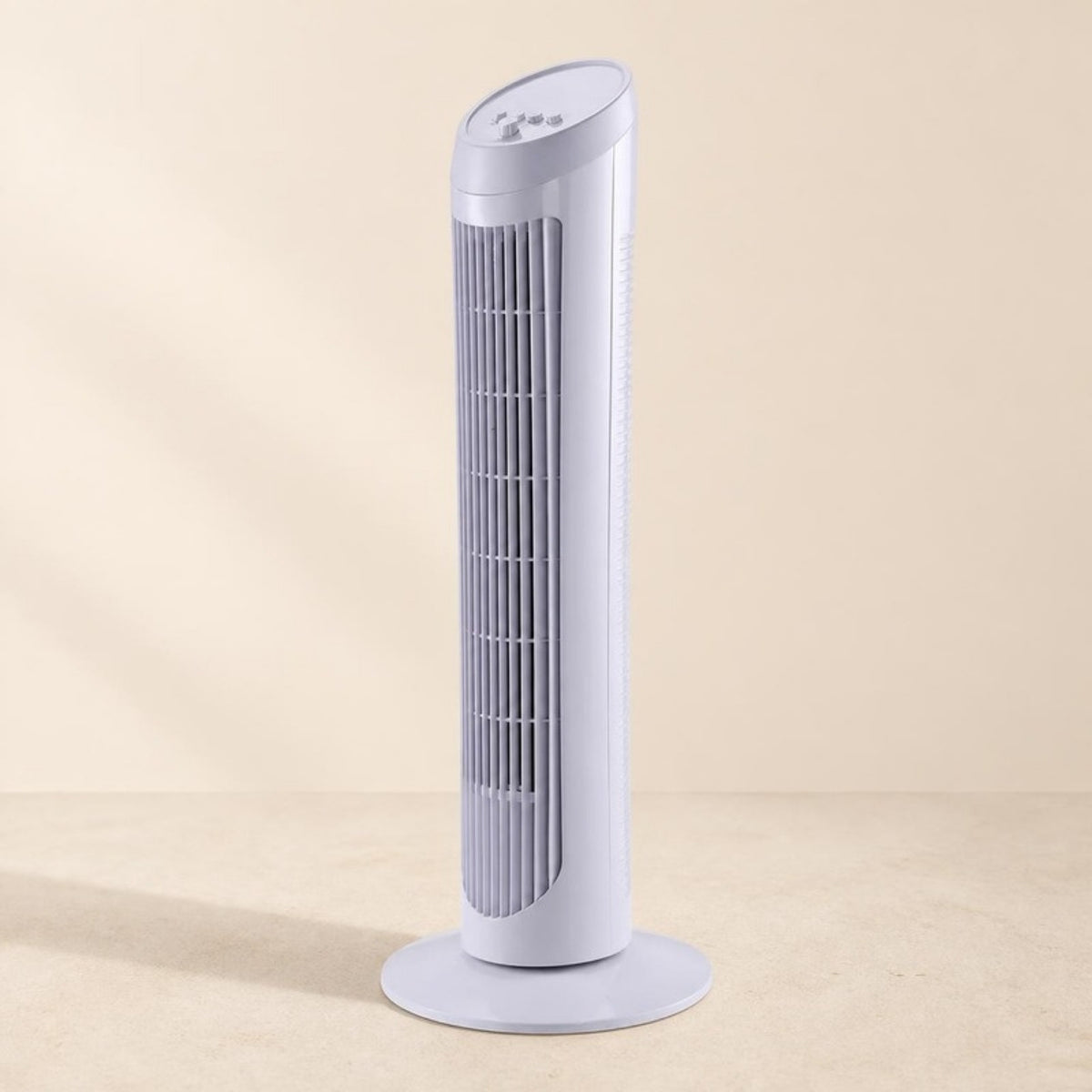 Ventilateur colonne oscillant blanc