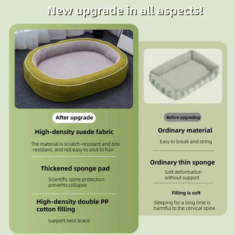 Lit Orthopédique Ovale pour Chien – Mousse à Mémoire de Forme