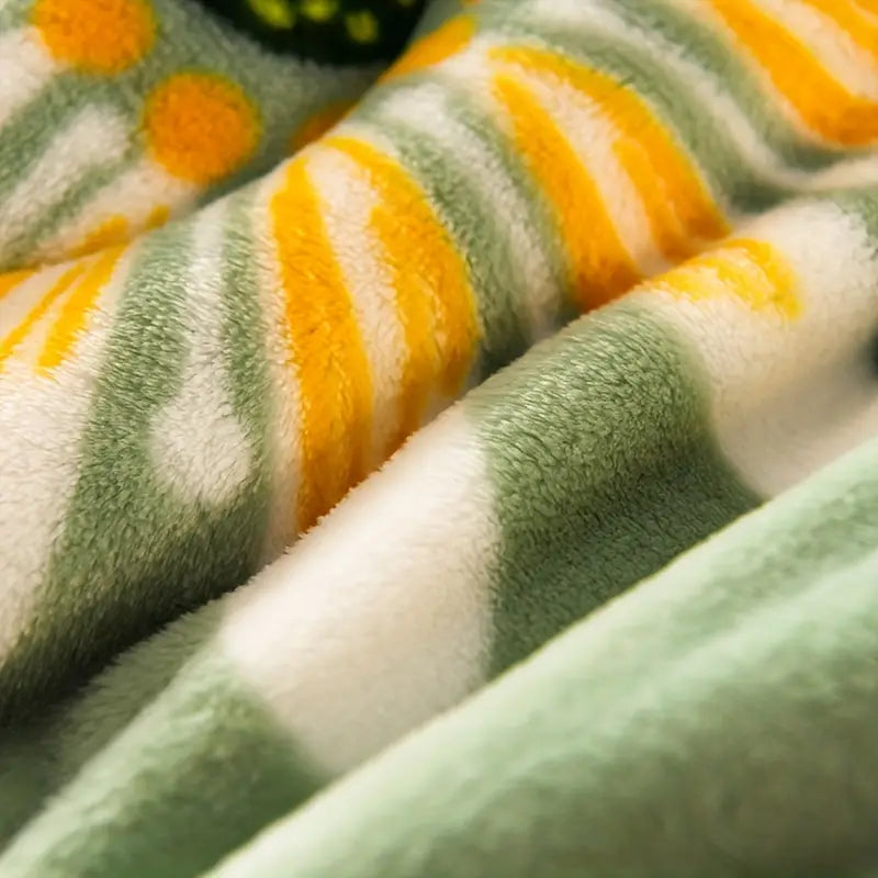 Couette d’hiver en polaire douce à motifs floraux