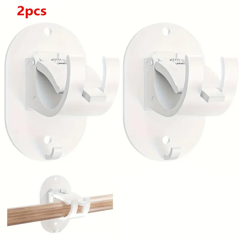 Supports de Tringle de Rideau Sans Perçage – Clips de Montage Auto-Adhésifs