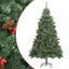 Artificial Christmas Tree 240cm - Outdoor Decoration with Pine Cones and Berries