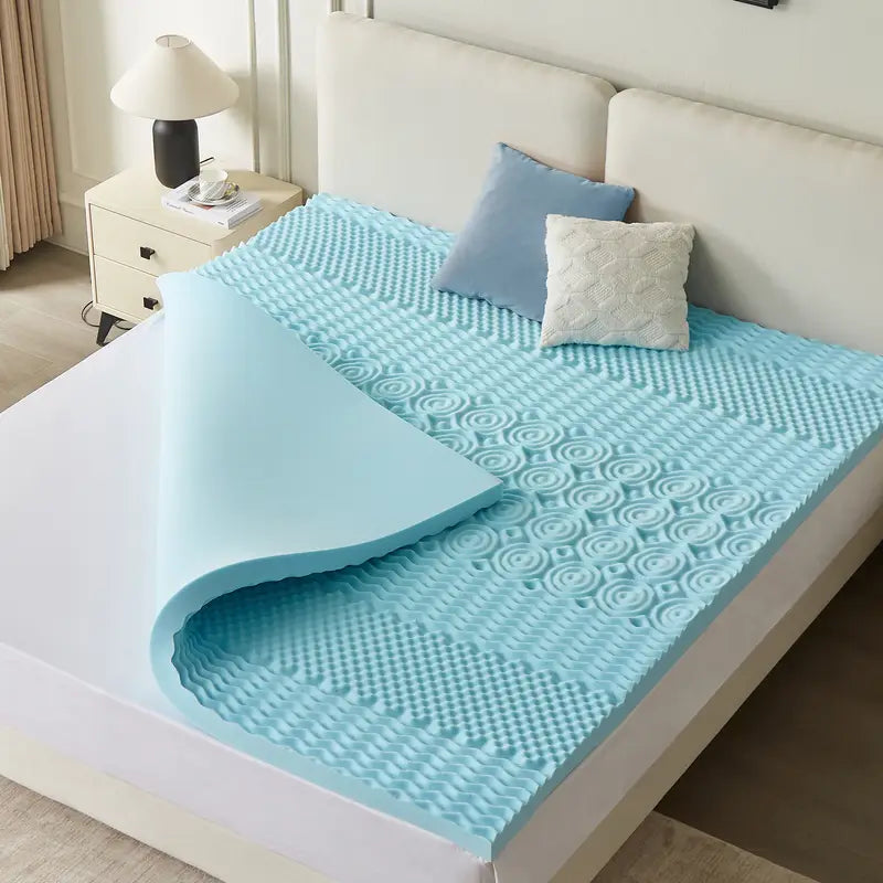 Surmatelas Mémoire de Forme 5 cm – Bleu Gel Rafraîchissant