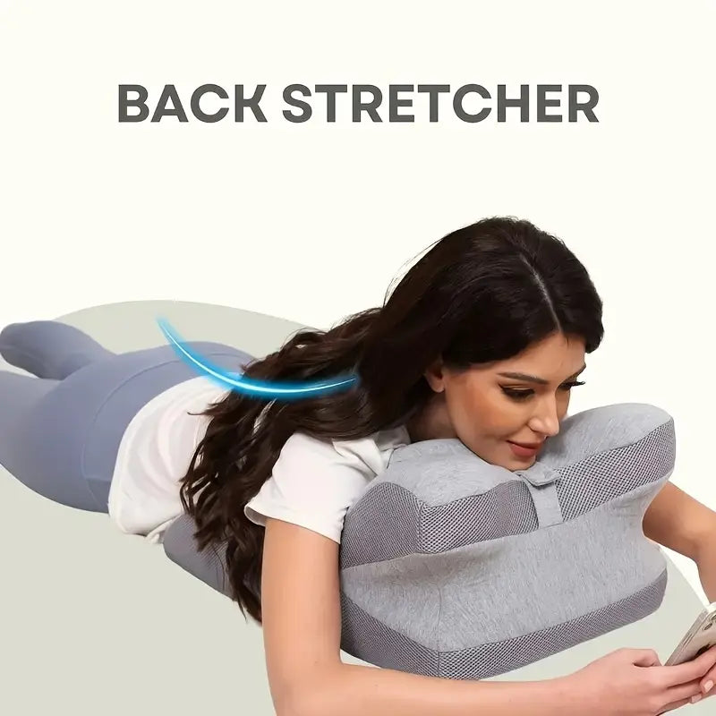 Oreiller en Forme de Cale - Soutien Ergonomique pour le Dos et le Cou