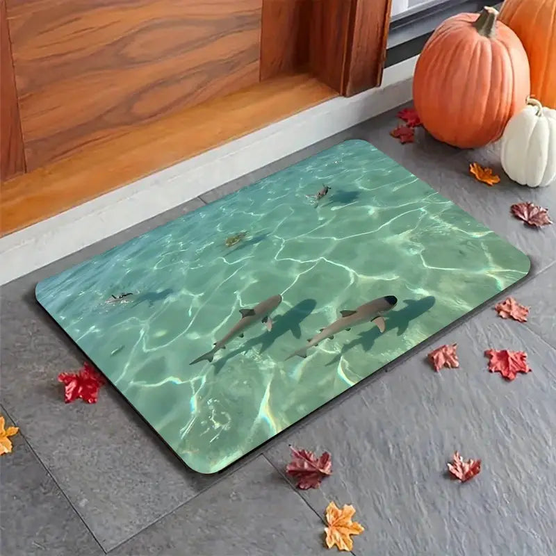 Tapis de Bain Ludique Sharky – Séchage Rapide & Sécurité Optimale