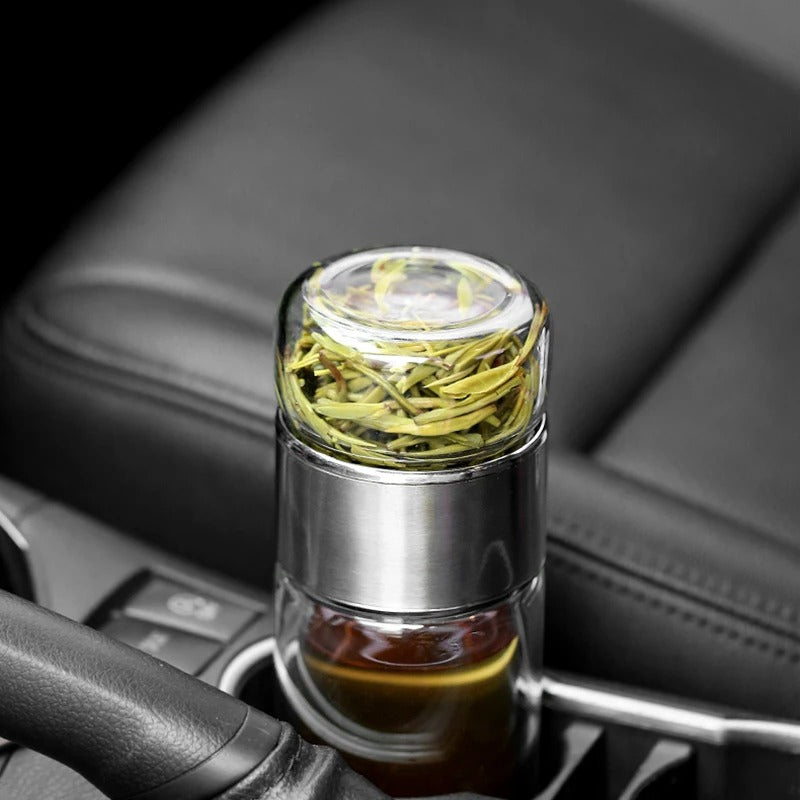 Borosilicate Glass Tea Water Bottle – Elegance and Refinement in Every Sip