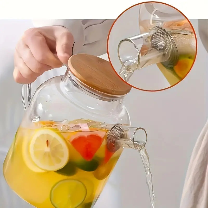 Théière en Verre Blanc avec Filtre Intégré