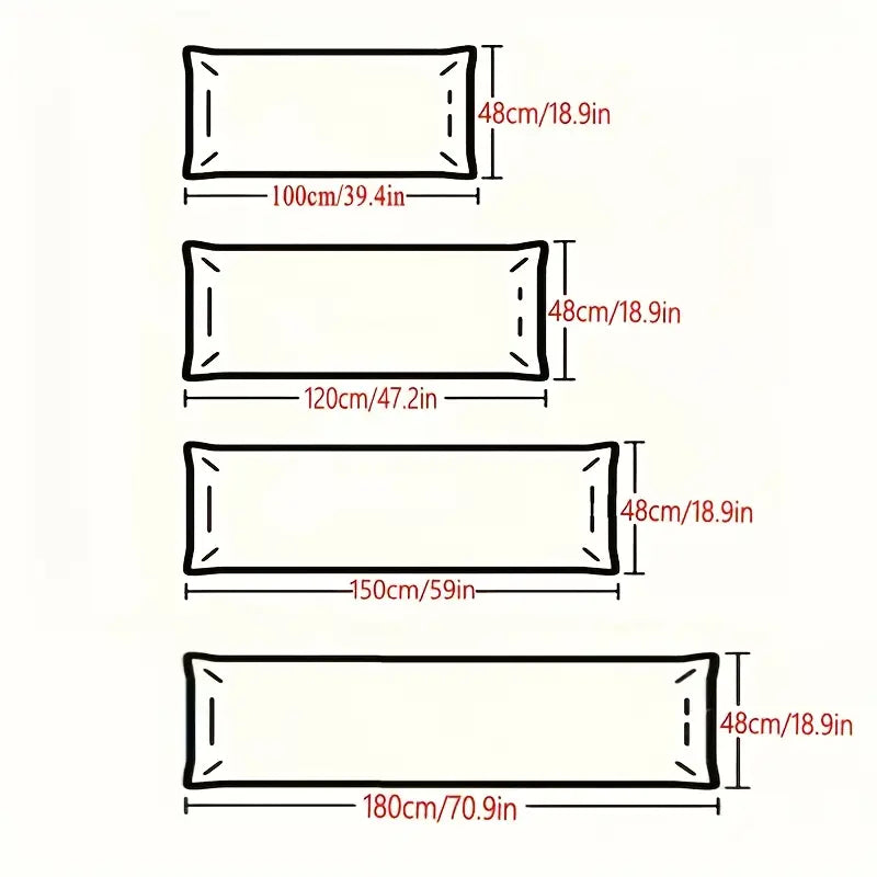 Quilted Long Pillow – 100 to 180 cm