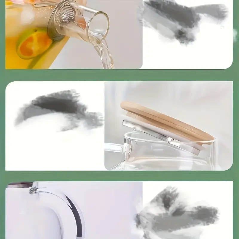 Théière en Verre Blanc avec Filtre Intégré