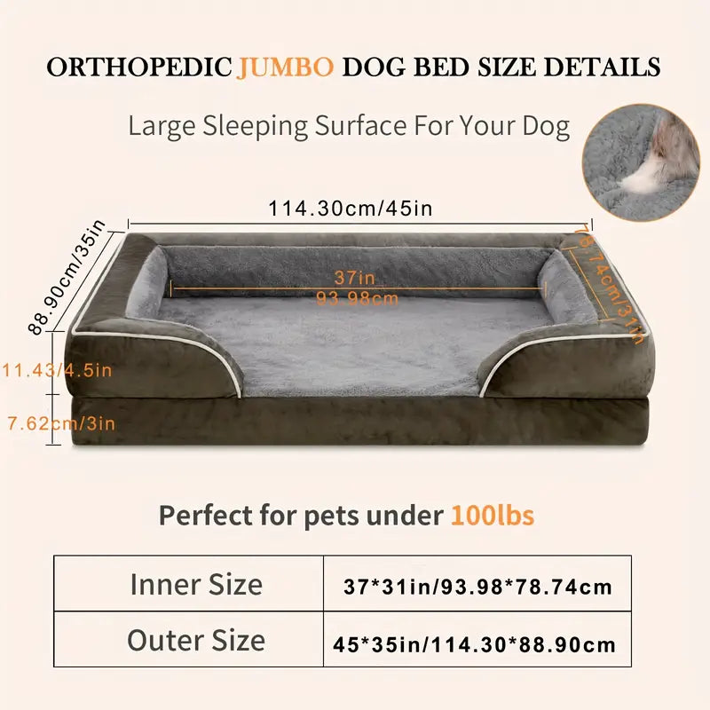 Lit pour chien en mousse à mémoire de forme