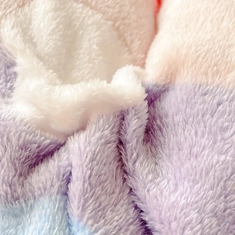 Housse de Couette en Velours Imprimé Flocon de Neige