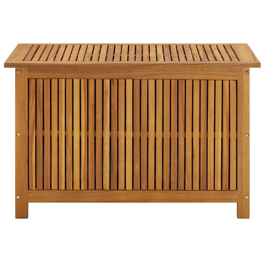 Coffre de Rangement Extérieur en Bois d’Acacia Massif – Avec Doublure Résistante à l’eau