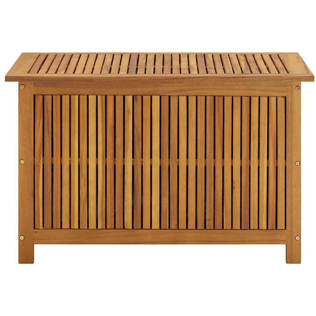 Coffre de Rangement Extérieur en Bois d’Acacia Massif – Avec Doublure Résistante à l’eau