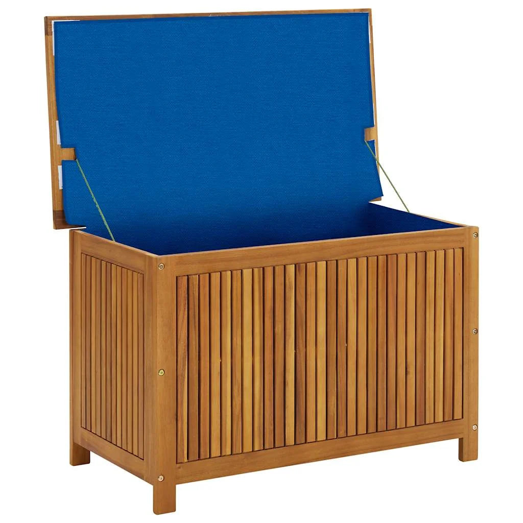 Coffre de Rangement Extérieur en Bois d’Acacia Massif – Avec Doublure Résistante à l’eau