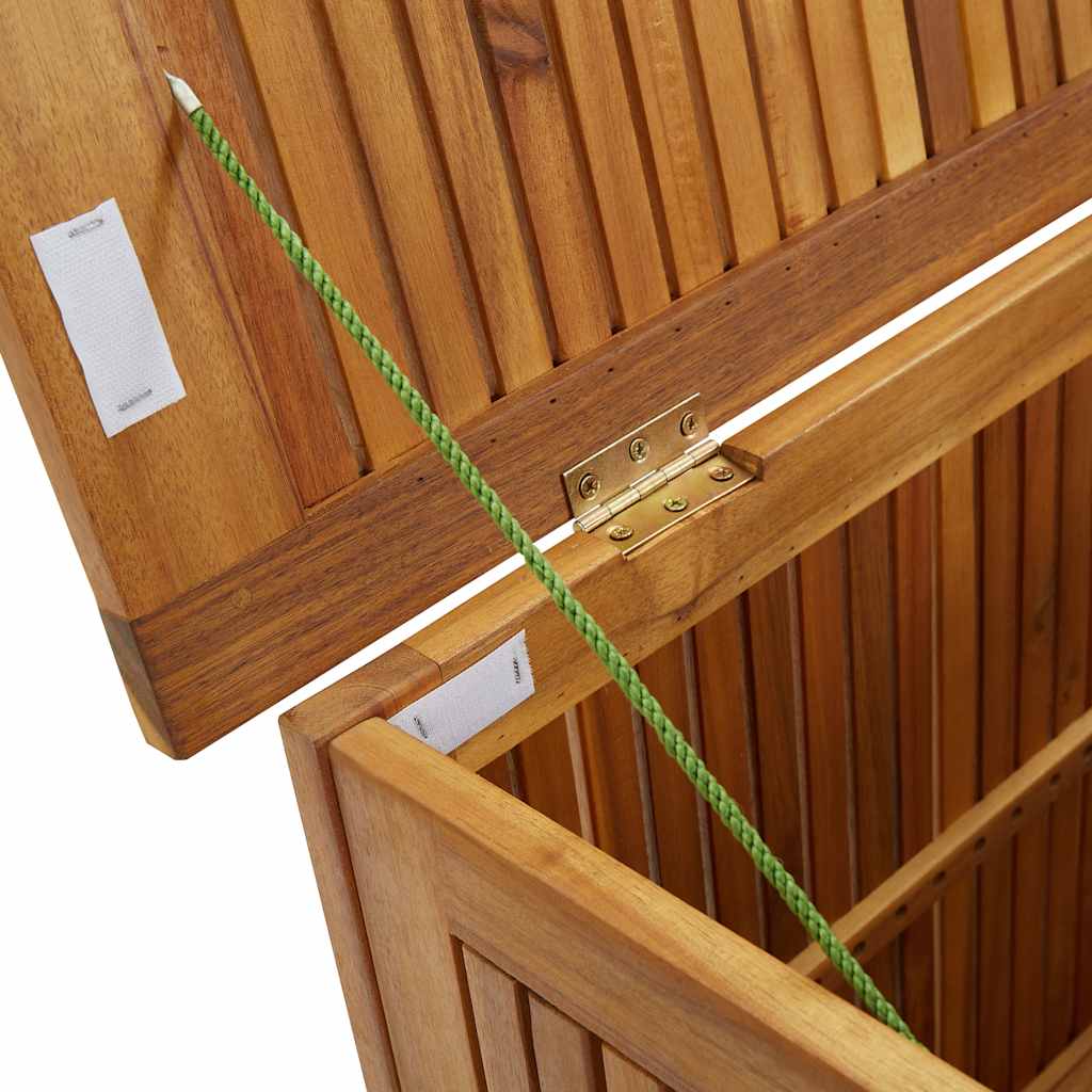 Coffre de Rangement Extérieur en Bois d’Acacia Massif – Avec Doublure Résistante à l’eau