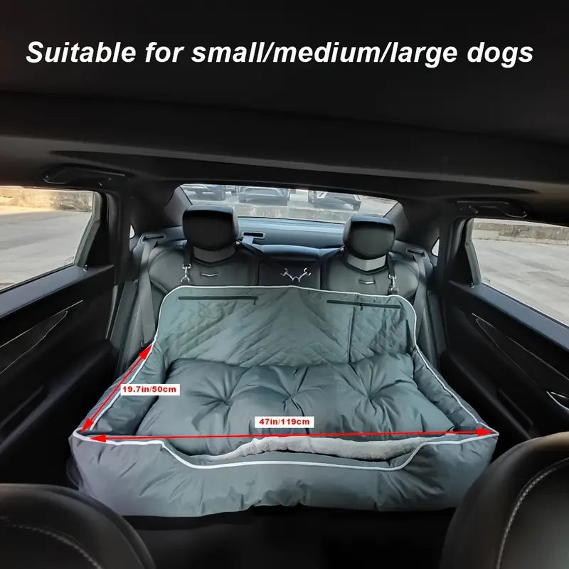 Siège de Voiture pour Chien jusqu’à 45 kg – Grand Modèle Gris