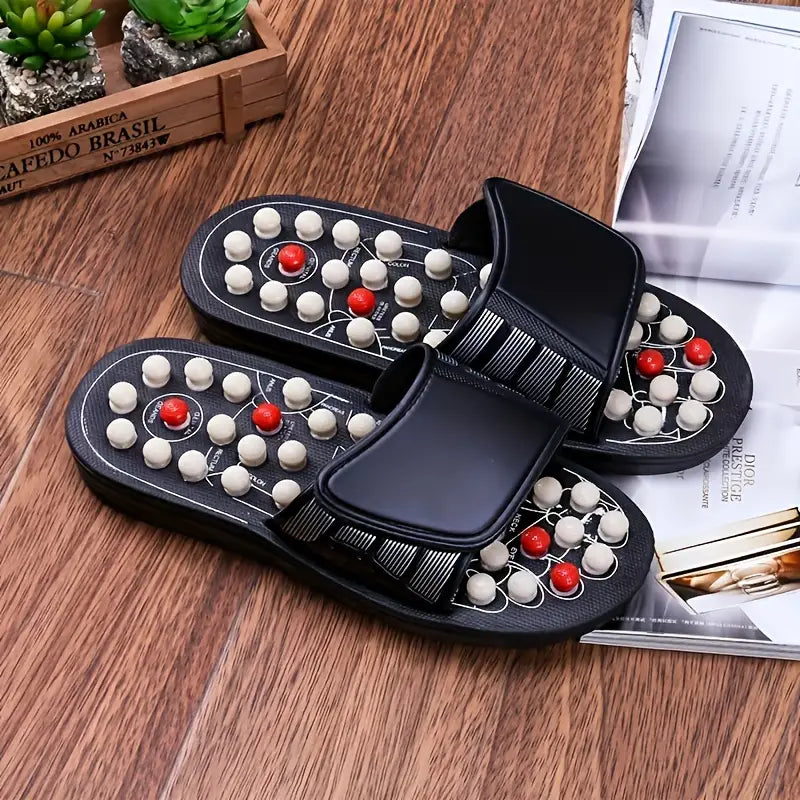 Chaussons Massants Ergonomiques – Nœuds d'Acupression & Semelles Texturées