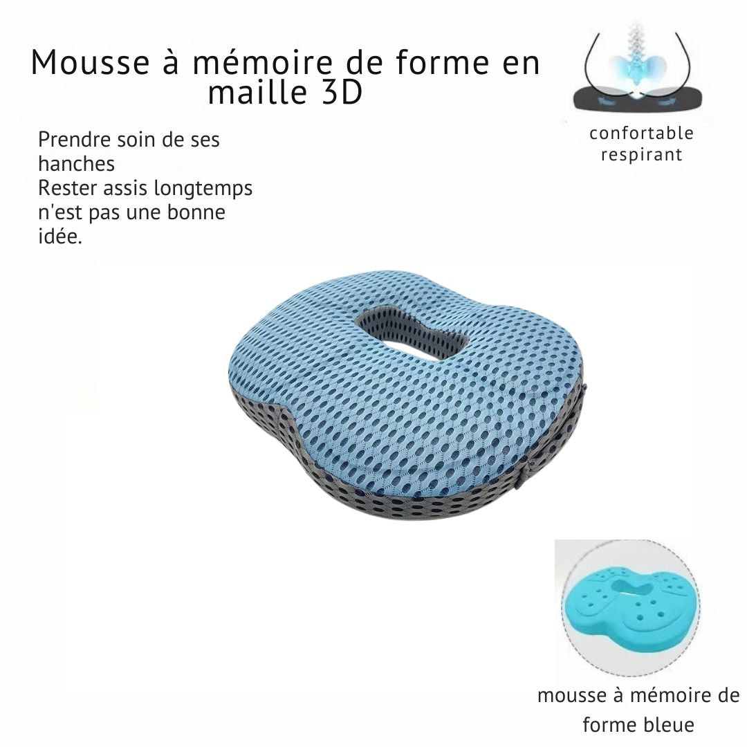 Coussin Orthopédique 3D à Mémoire de Forme – Élégance