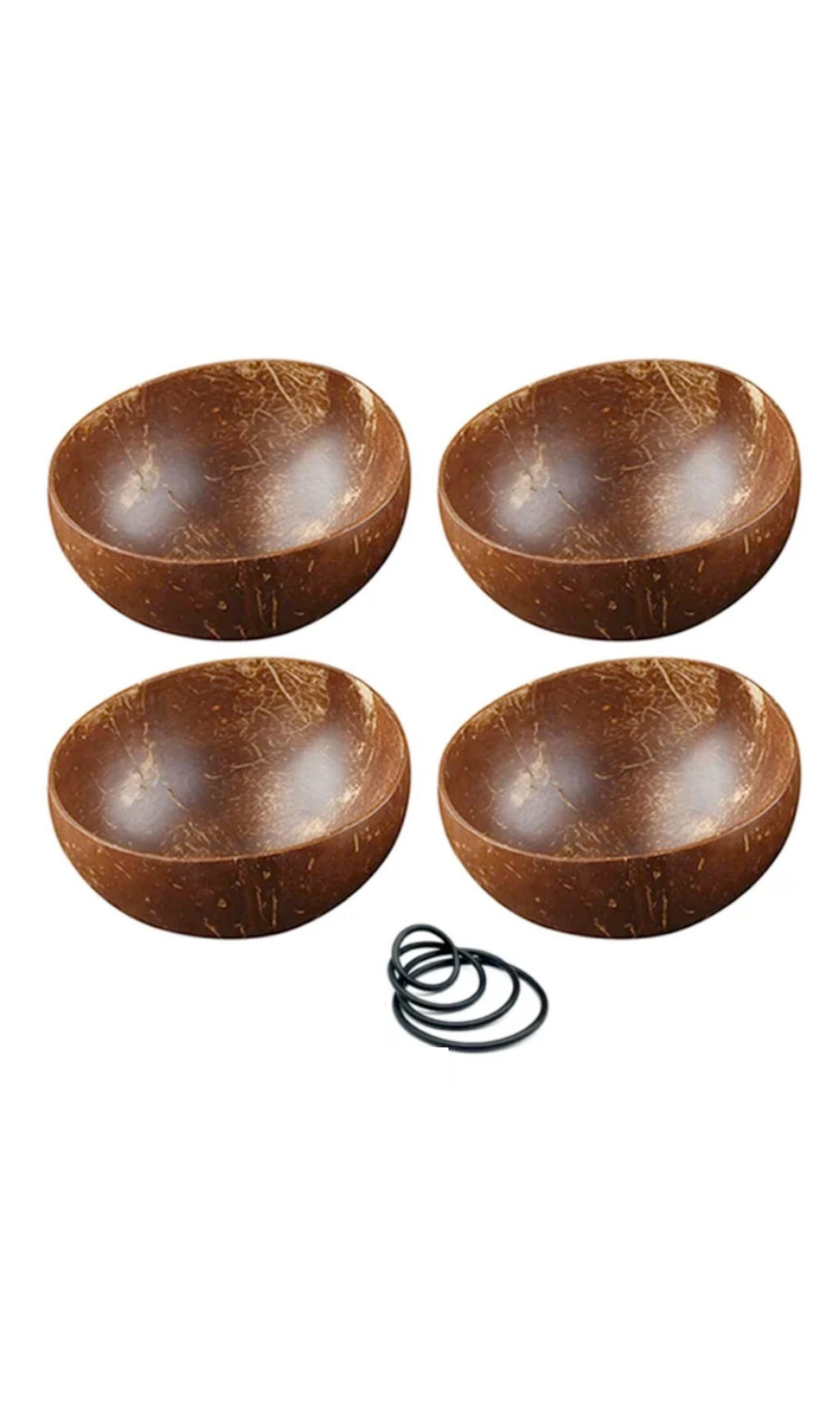 Ensemble de Bols à Salade en Noix de Coco Naturelle
