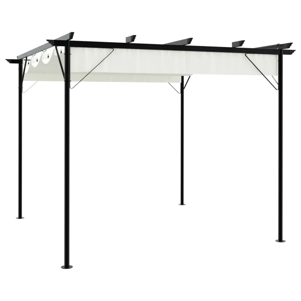 Pergola Élégance Taupe 3x3 m – Toit Rétractable Acier Premium