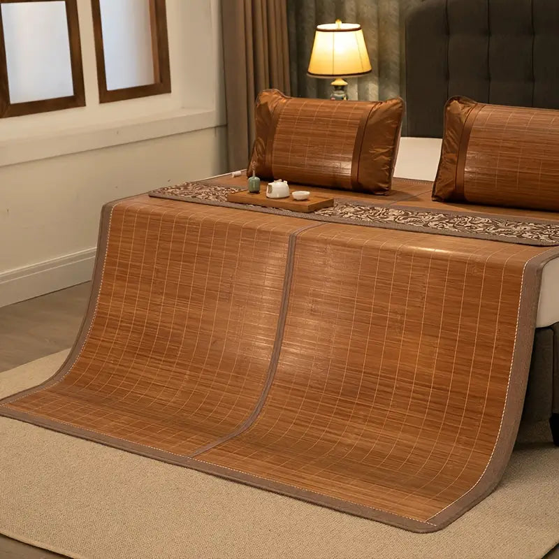 Tapis de Refroidissement Réversible en Bambou – Literie d'Été Pliable et Douce