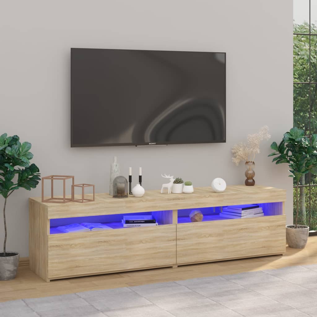 Meubles TV avec Lumières LED RVB – Finition magnifique