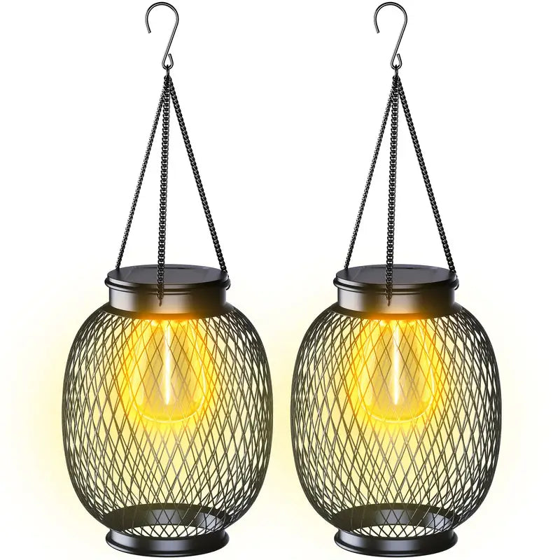 Guirlandes Suspendues Solaires – Éclairage pour Jardin, Terrasse et Cour