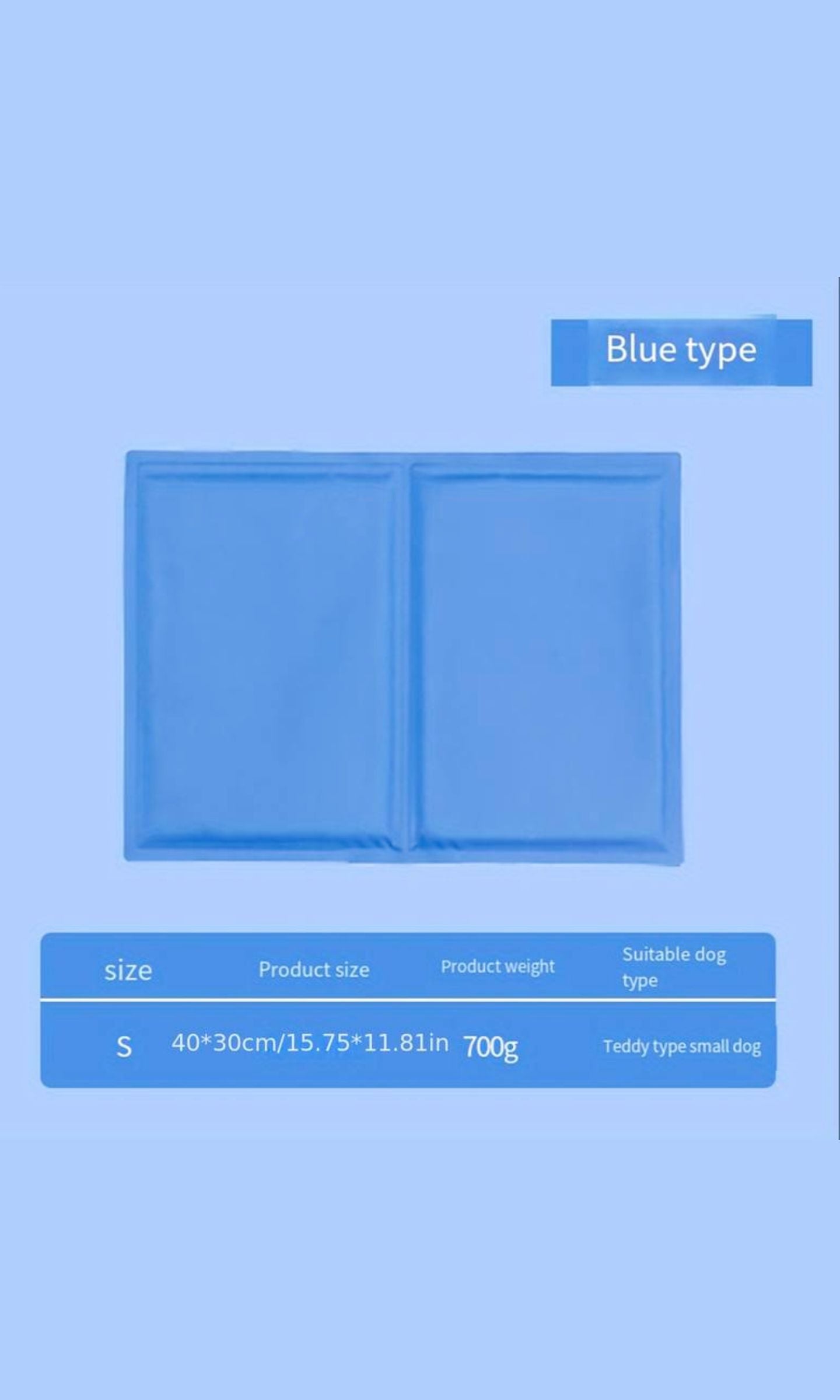 Tapis De Refroidissement – 6 Pieds – Bleu – Léger – Fabriqué Au Royaume-Uni