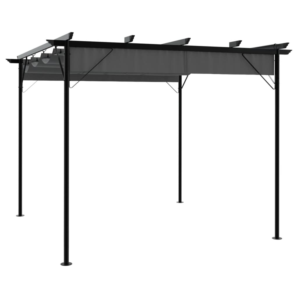 Pergola Élégance Taupe 3x3 m – Toit Rétractable Acier Premium
