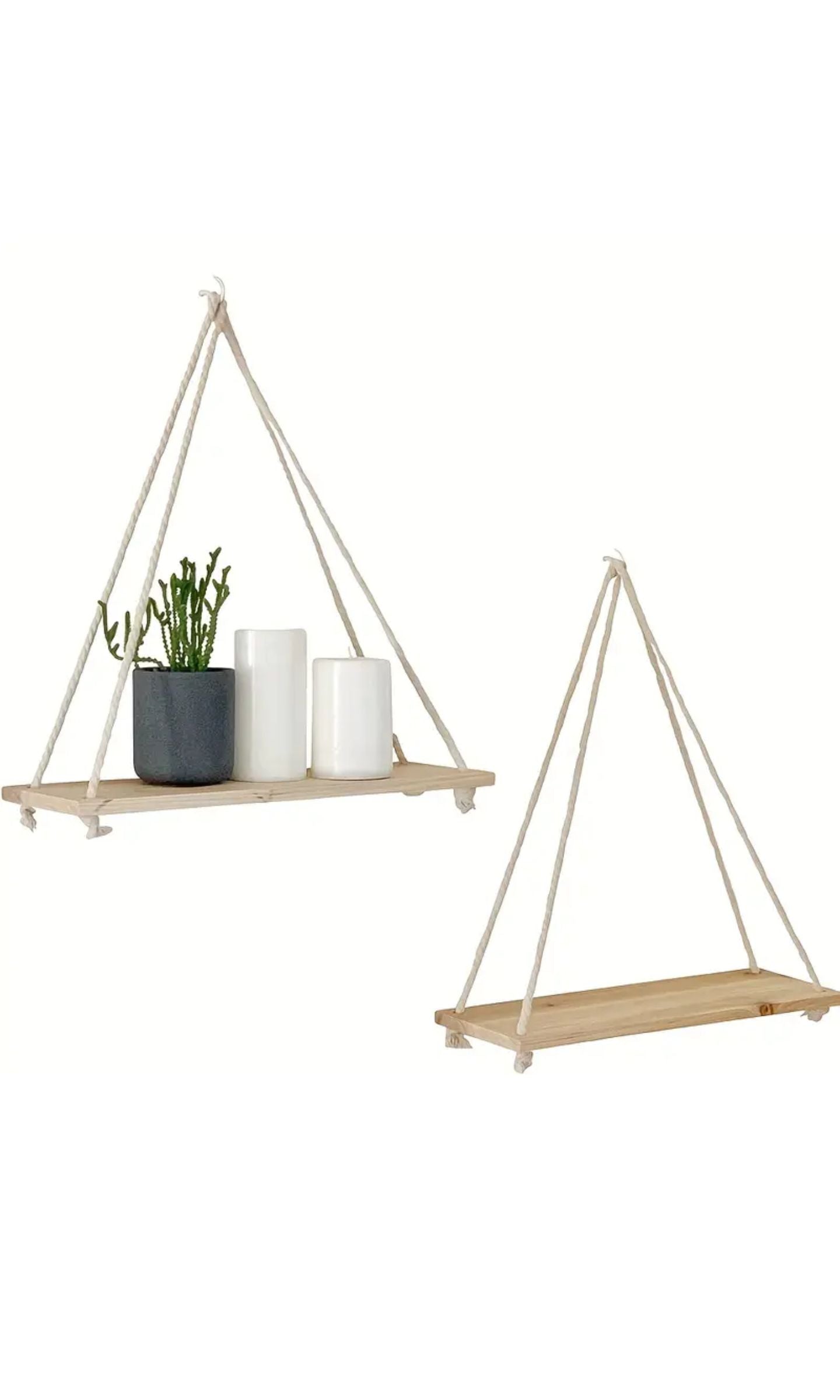 Vintage Wooden Wall Shelf – Ideal for Living Room, Bohemian Chic Style