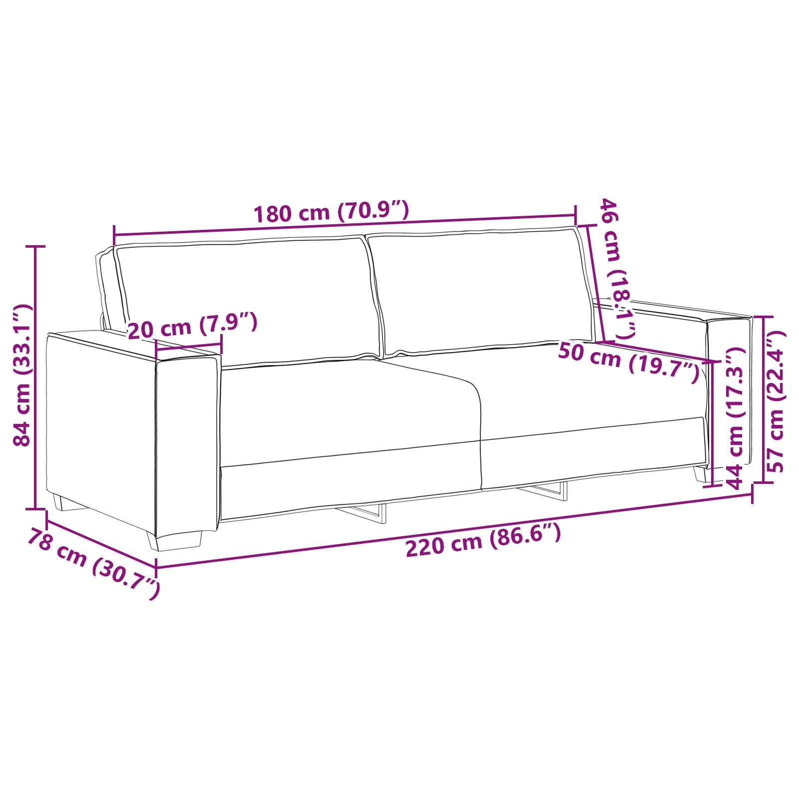 Canapé & Fauteuil en Lin – De 1 à 3 places