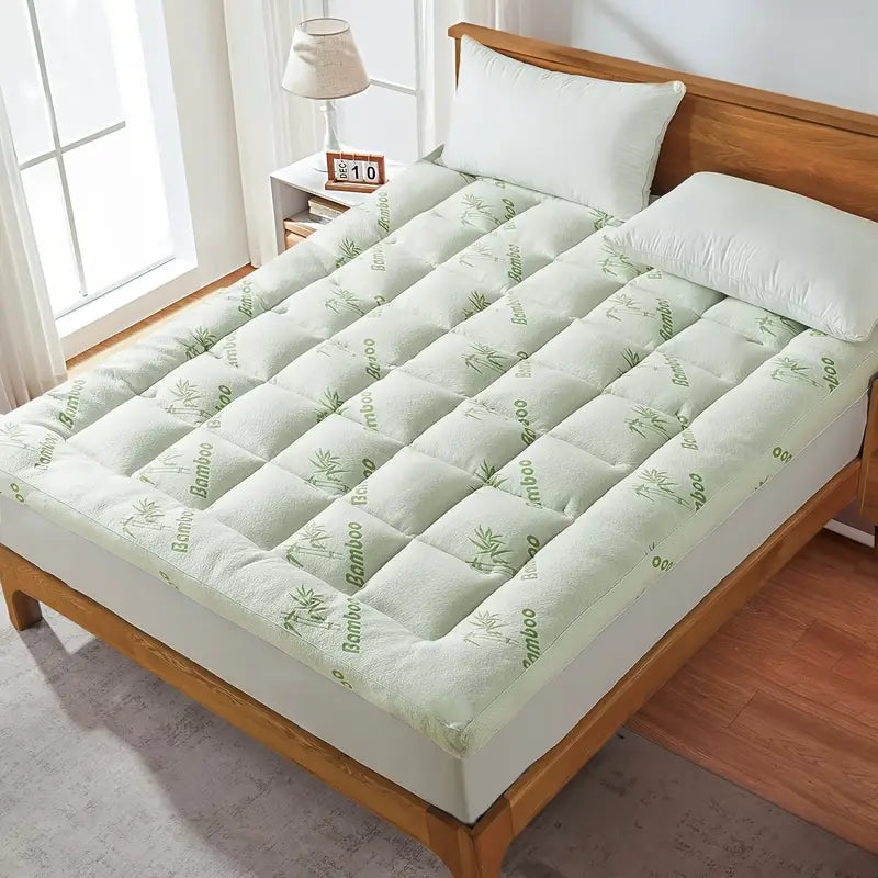 Coussin de Matelas en Fibre de Bambou – Extra Épais, Respirant & Refroidissant