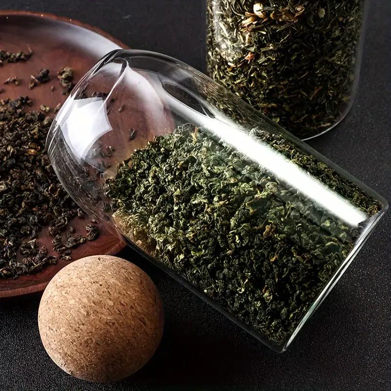 Ensemble de Pots de Rangement en Verre avec Couvercles en Liège