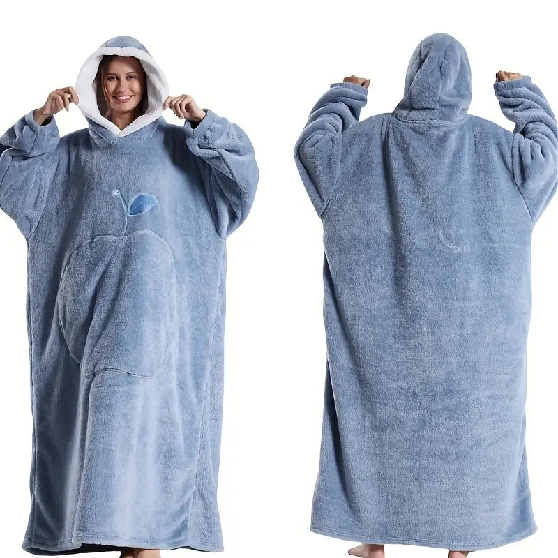 Plaid à capuche Sherpa oversize – couverture portable – vue 4
