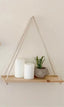 Vintage Wooden Wall Shelf – Ideal for Living Room, Bohemian Chic Style