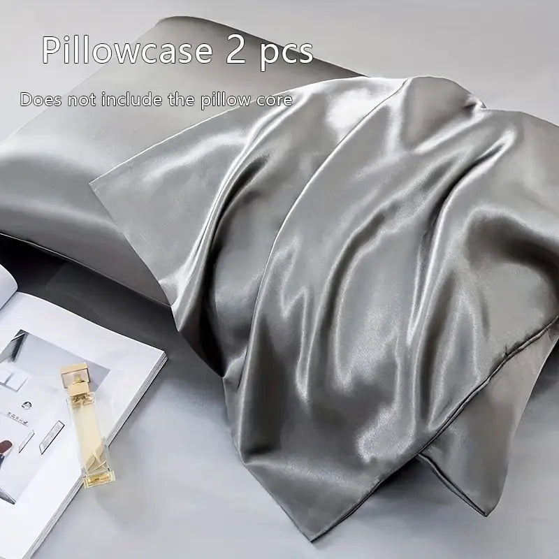 Taies d’Oreiller en Soie de Mûrier – Fraîcheur et Douceur pour Vos Nuits d’Été (Lot de 2)