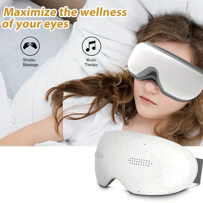 Masseur d’Yeux Chaud avec Musique – Masque de Détente Intelligent