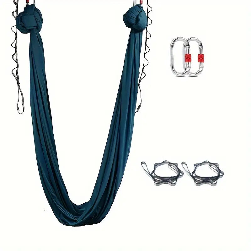 Hamac de Yoga Aérien 5 m – Balançoire Suspendue avec Boucles & Chaîne