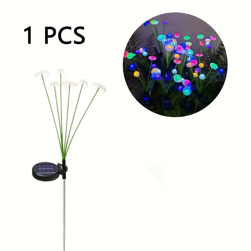 Lumières Solaires à Champignons – avec Capteur de Lumière Intelligent pour Jardin et Chemin