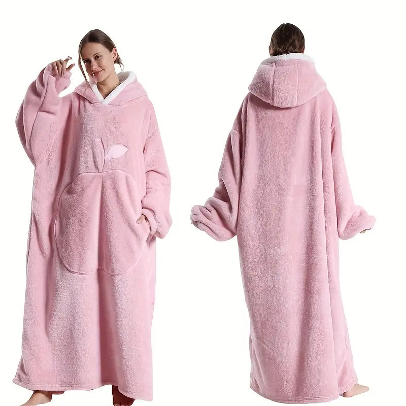 Plaid à capuche Sherpa oversize – couverture portable – vue 6