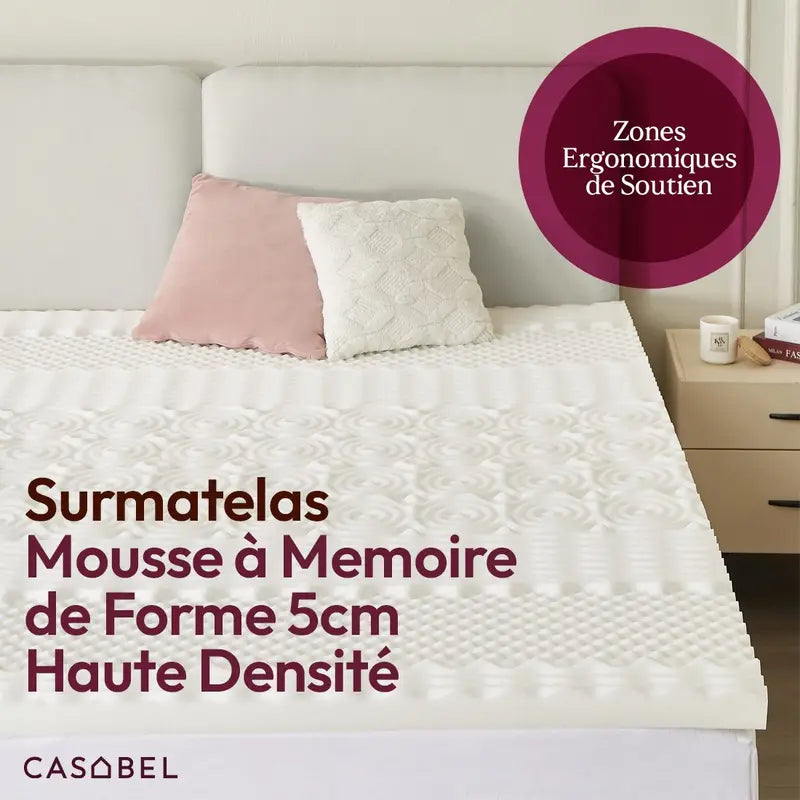 Surmatelas Mémoire de Forme 5 cm CASABEL