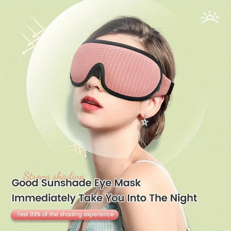 Masque de Sommeil 3D Contourné – Hypoallergénique, Ultra Doux et Occultant