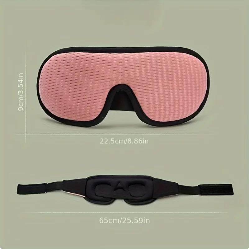 Masque de Sommeil 3D Contourné – Hypoallergénique, Ultra Doux et Occultant