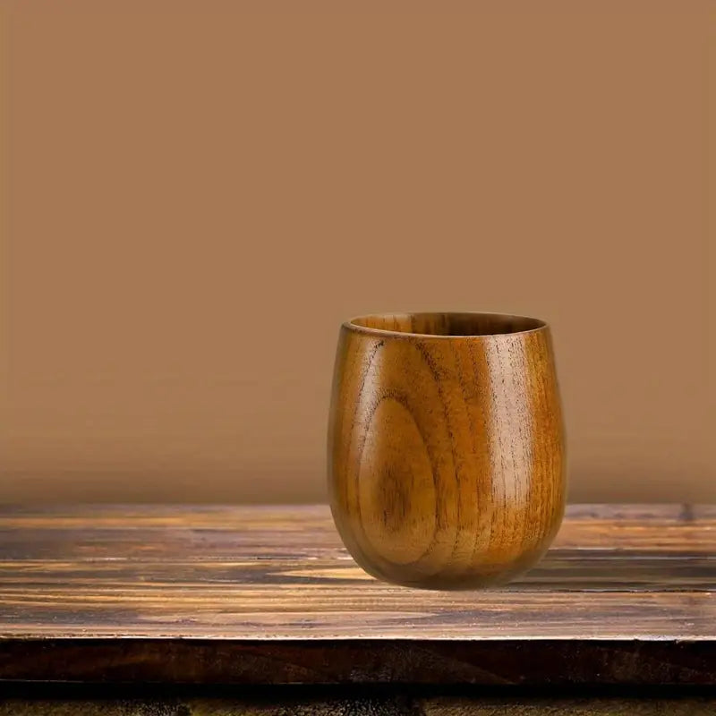 Ensemble de 6 Tasses à Thé en Bois Naturel Hiceeden – Style Japonais Artisanales