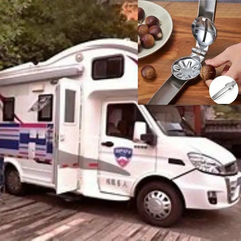 Pince à Châtaigne & Ouvre-Noix en Acier Inoxydable