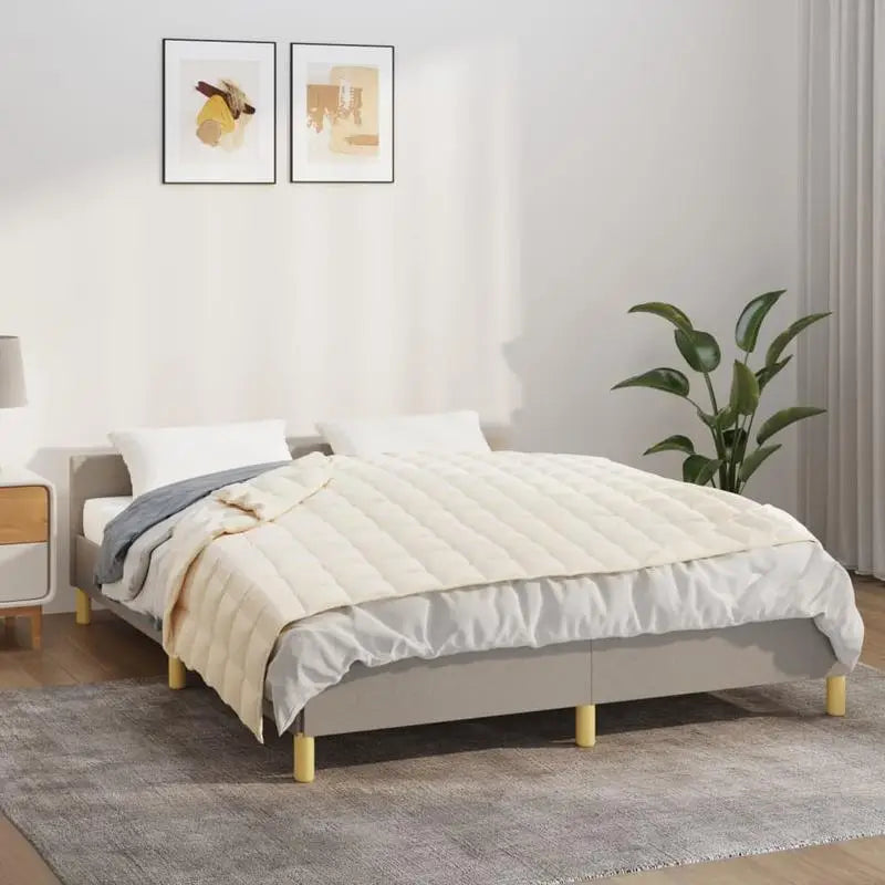 Leichte Creme Gewichtsdecke 140x200 cm 6 kg
