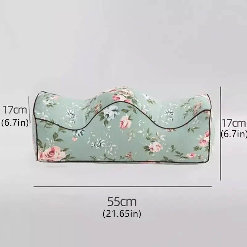 Coussin d'Élévation des Jambes Vert Floral – Soutien Confortable