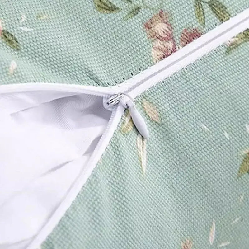 Coussin d'Élévation des Jambes Vert Floral – Soutien Confortable