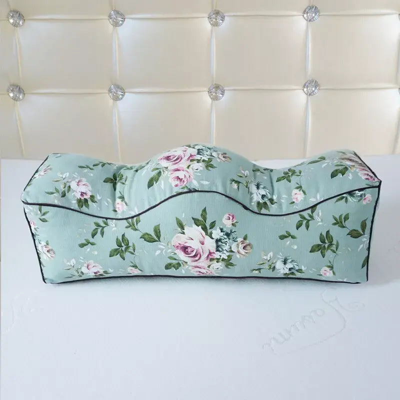 Coussin d'Élévation des Jambes Vert Floral – Soutien Confortable