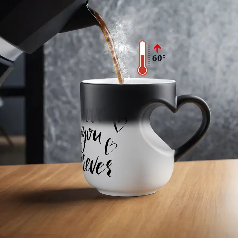 Tasse à Café Isolante en Céramique en Forme de Cœur