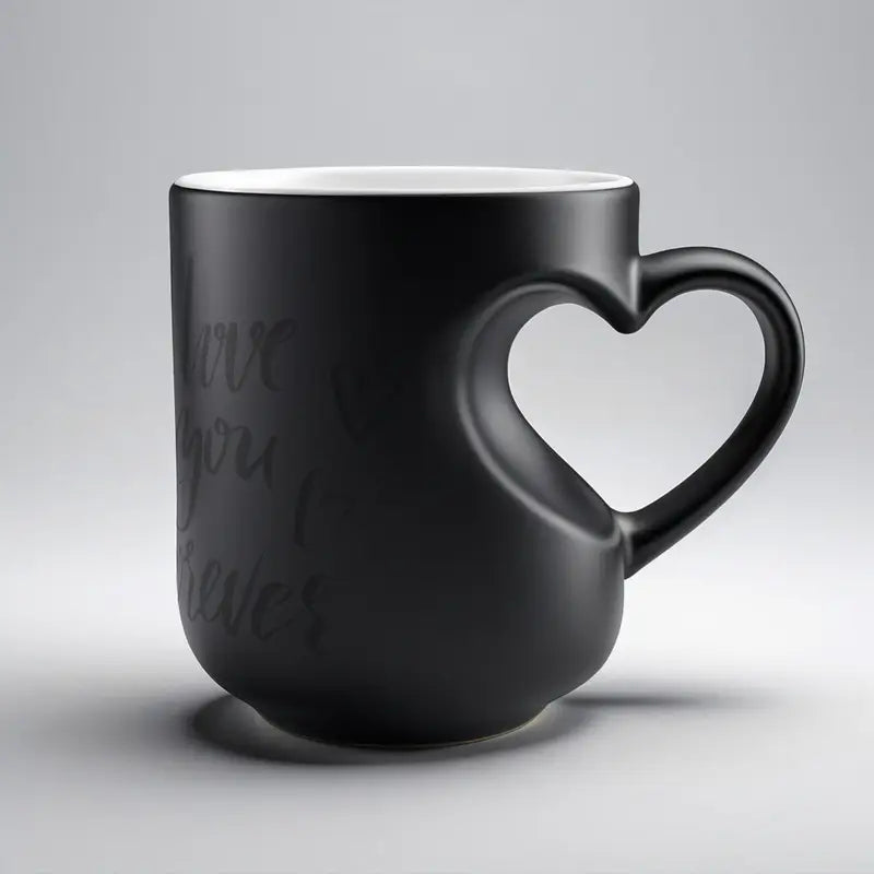 Tasse à Café Isolante en Céramique en Forme de Cœur